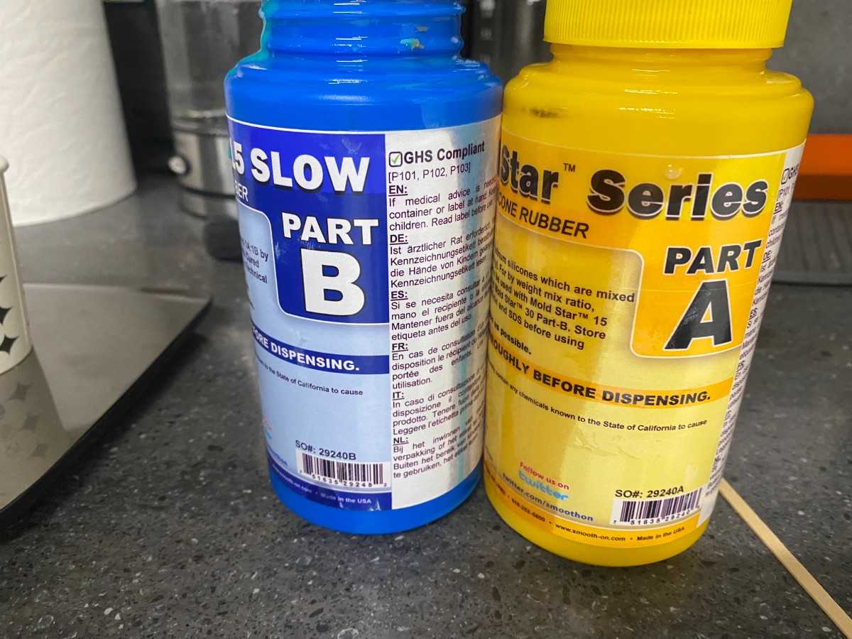 Silicone material used for the mold