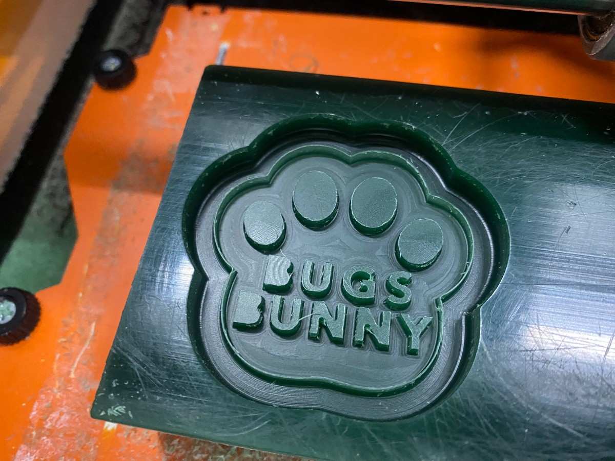 Finished wax positive after milling