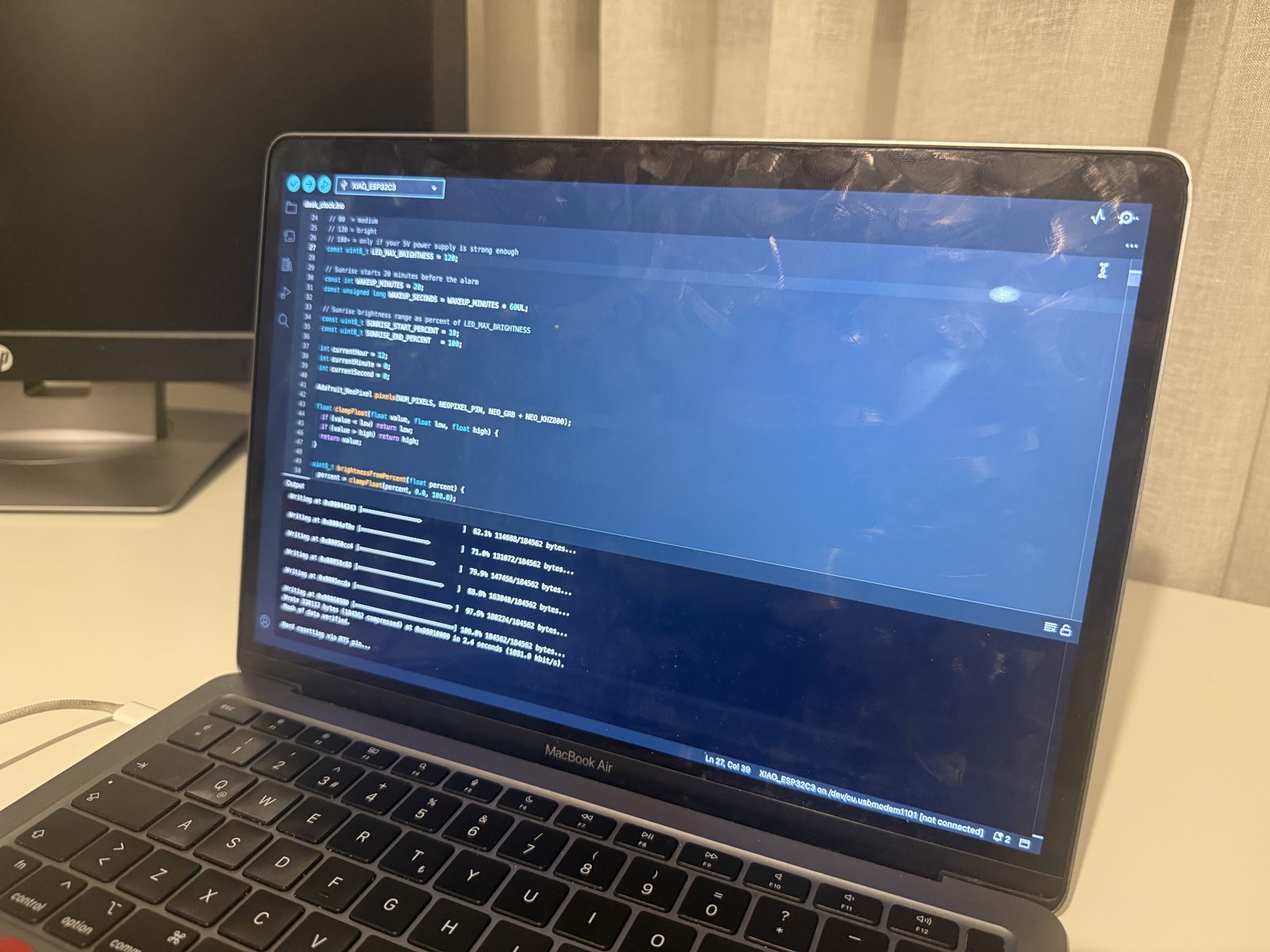 Uploading and testing the DESKO code on the ESP32-C3.