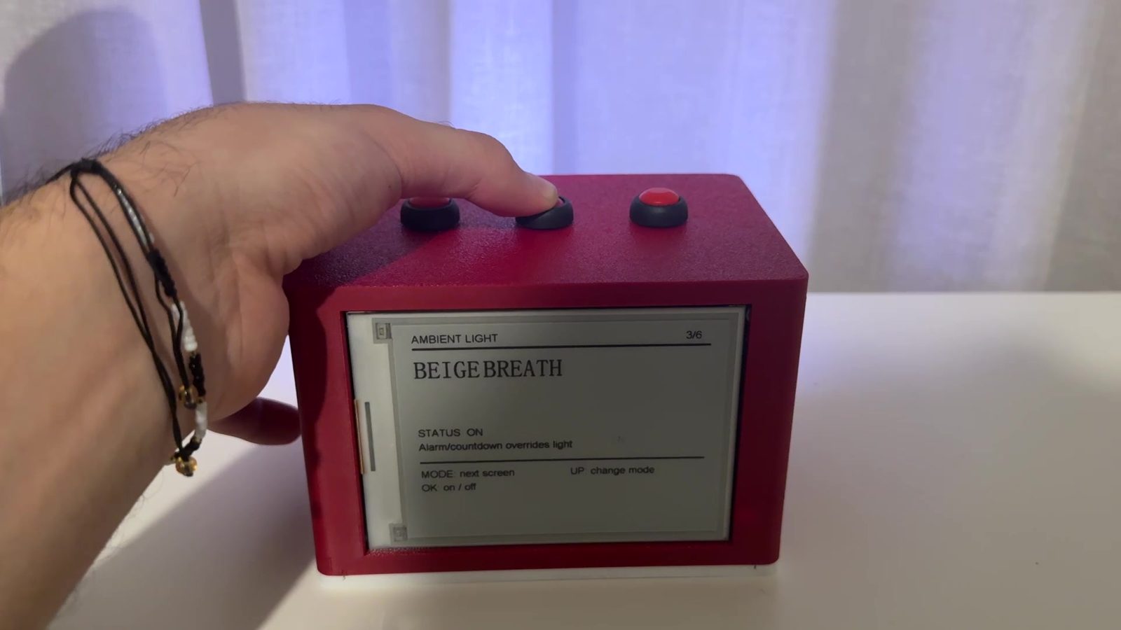 DESKO web interface and physical prototype being tested together.
