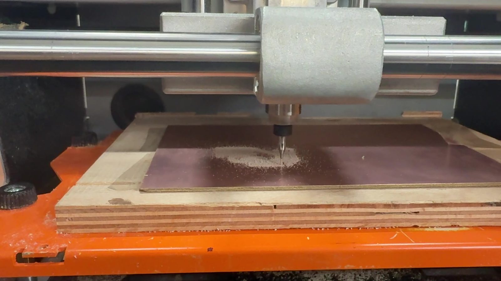 PCB milling and electronics production process connected to the final controller work.