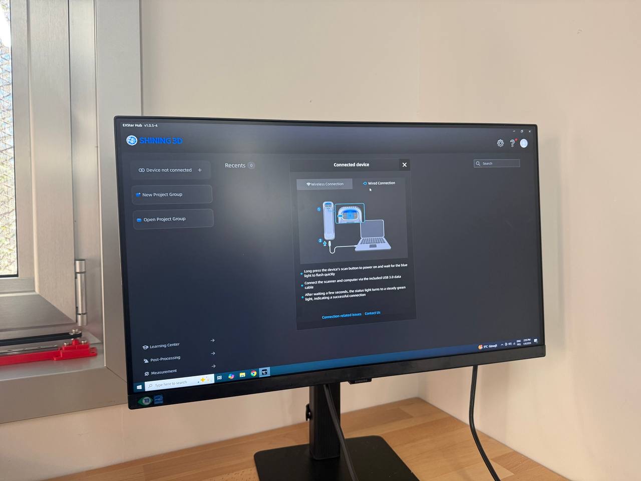 Setting up the scanner