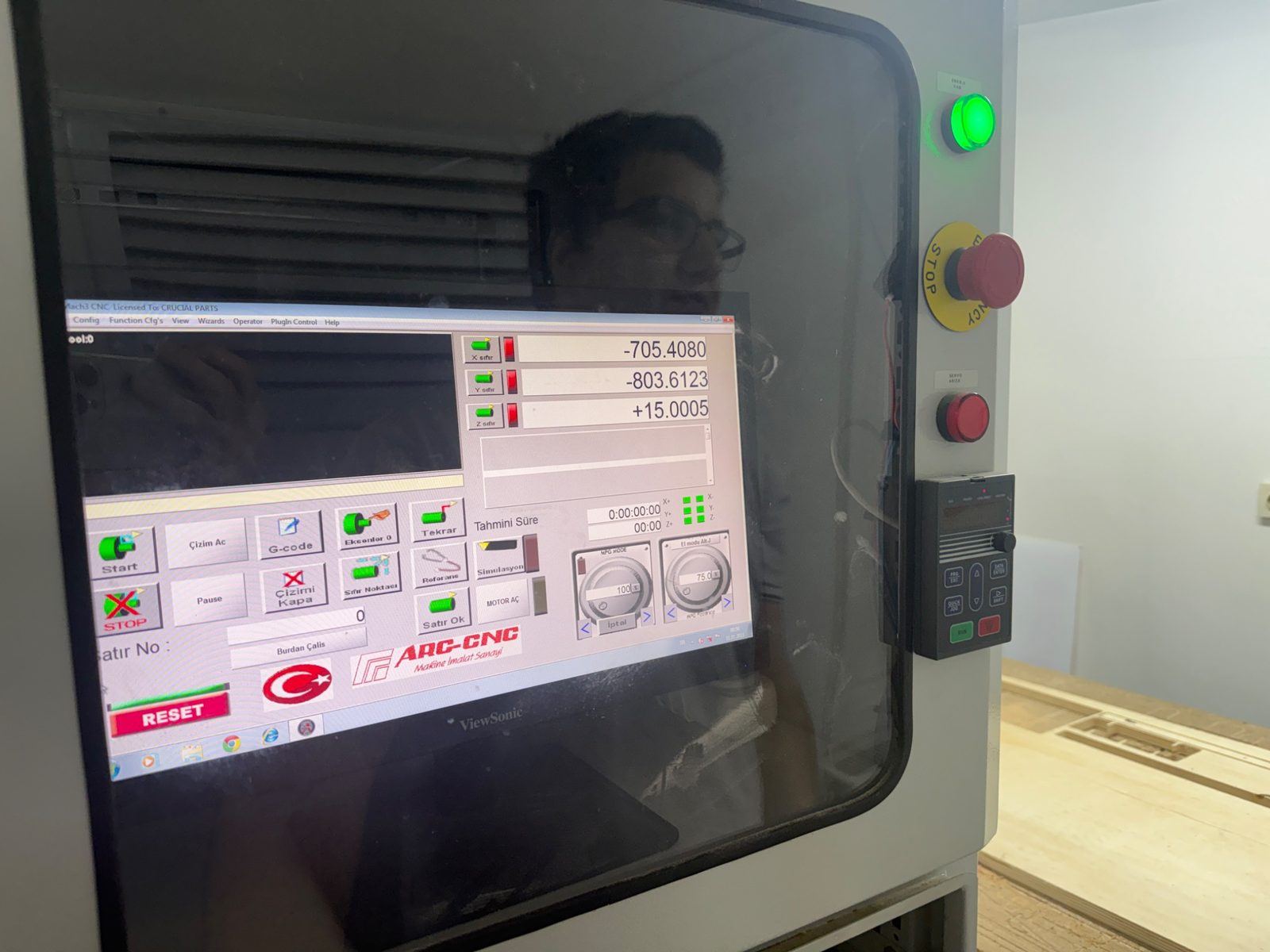 Setting machine origin