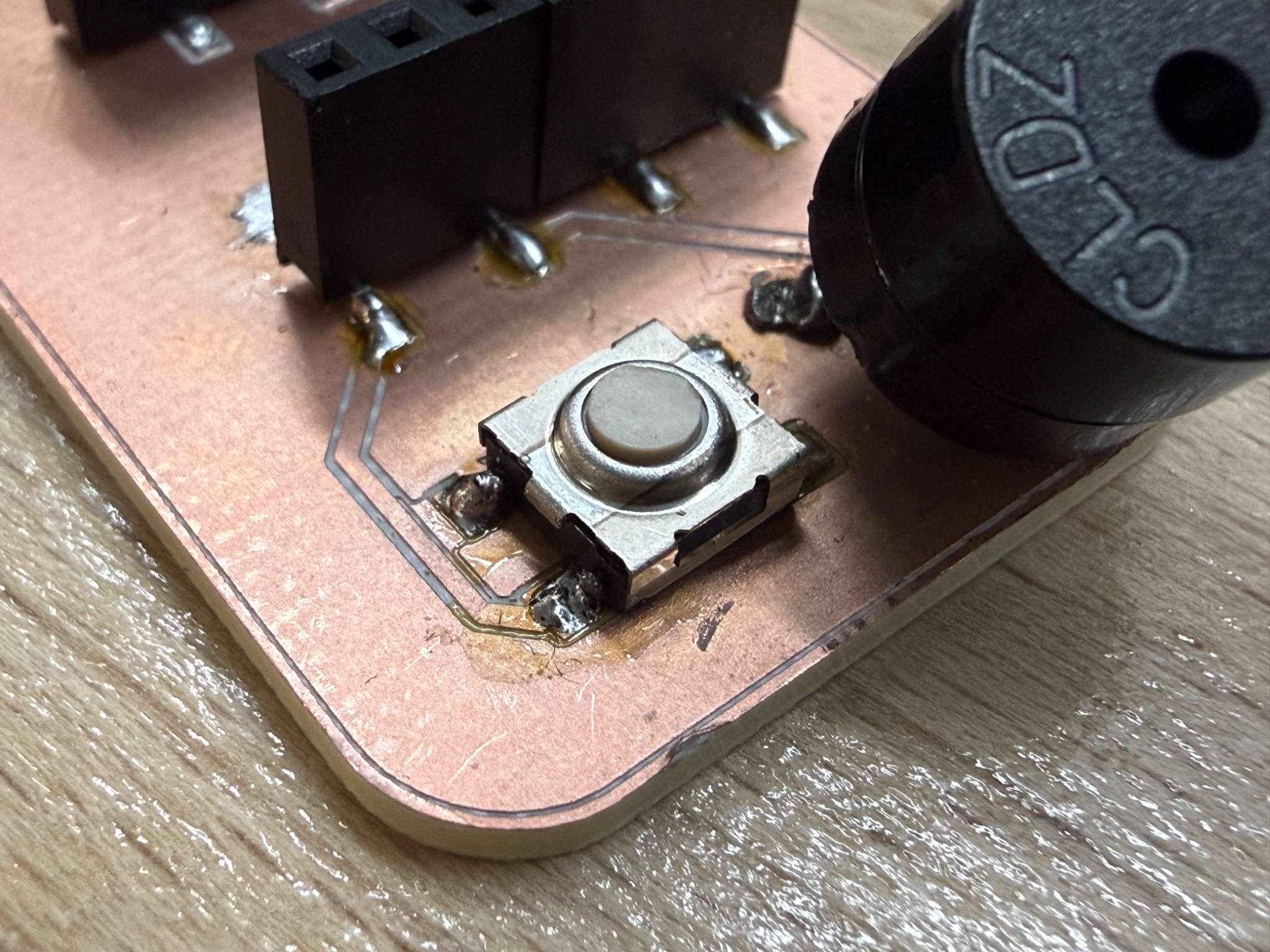 Button serial output