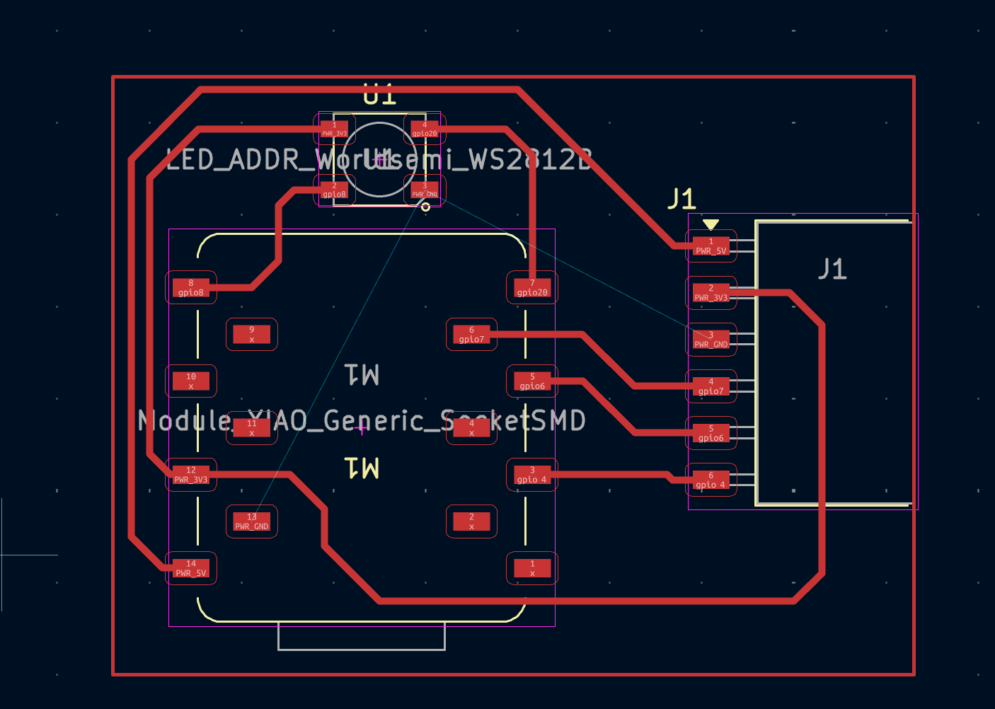 Annotated PCB layout