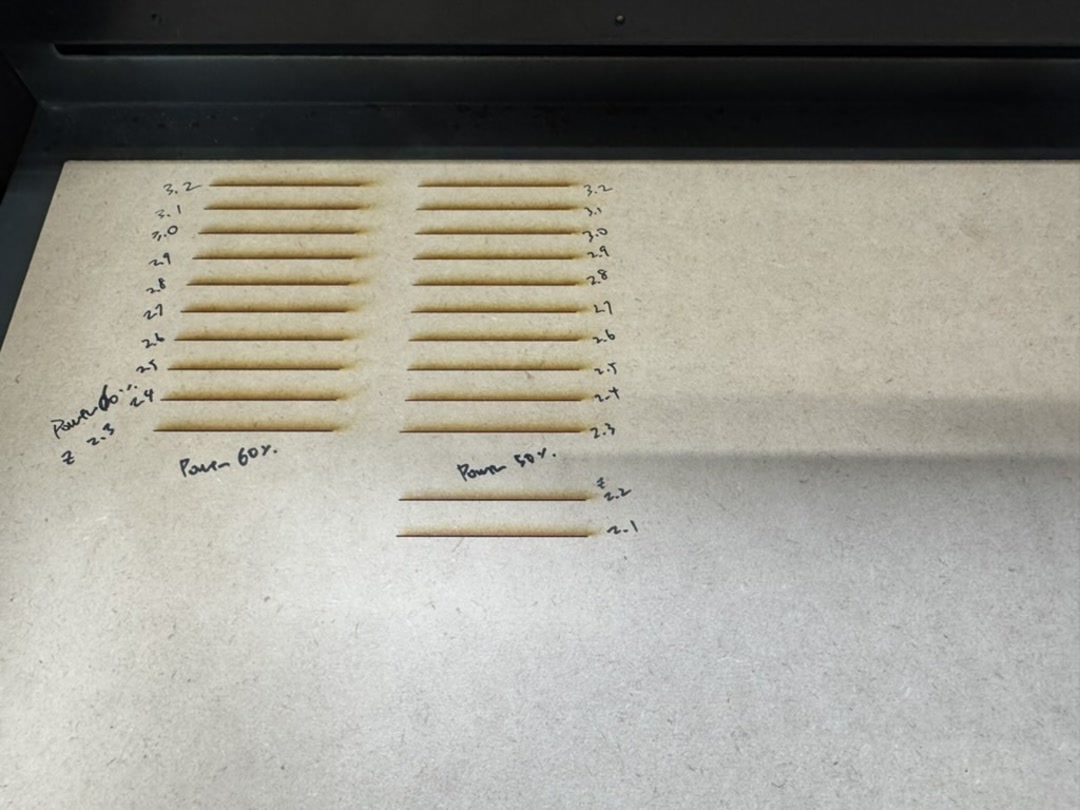 Focus test running in the machine