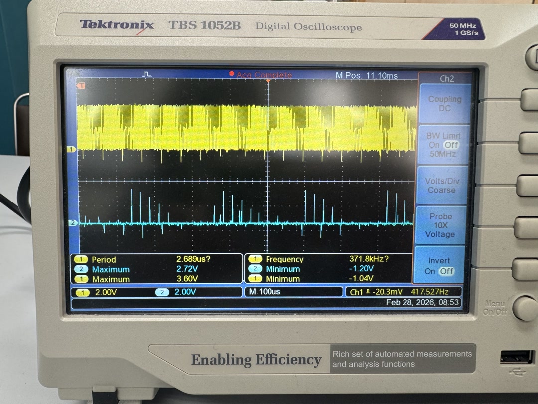 SCL and SDA waveforms