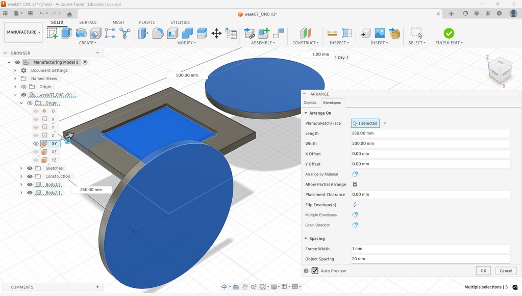Arrange components