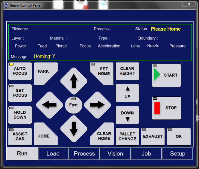 Beam Control Panel