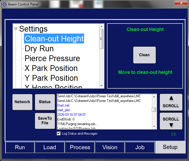 Clear-out Height option