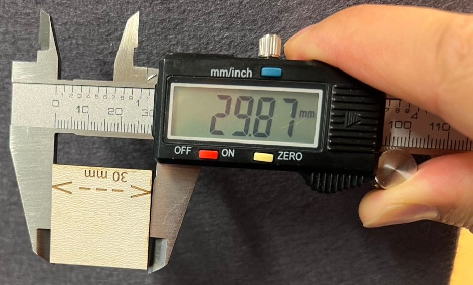 Kerf test measurement