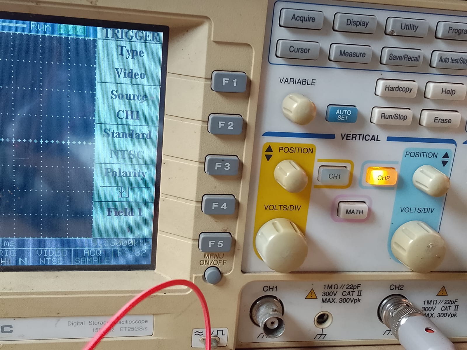 Oscilloscope interface
