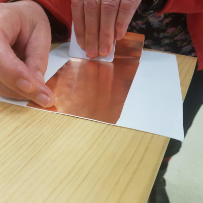 applying copper-foil